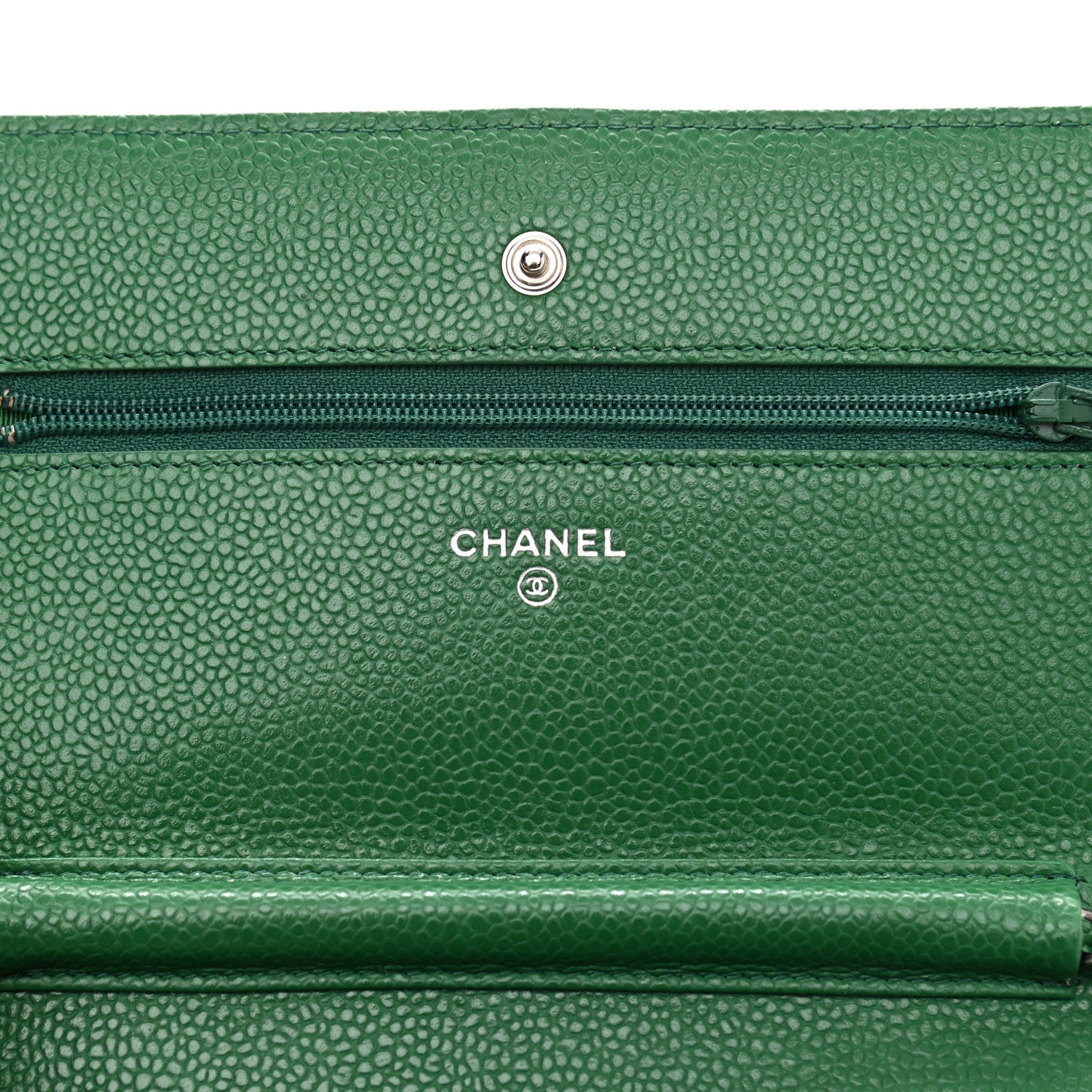 Chanel Caviar Quilted Wallet On Chain WOC Green 6 of 11