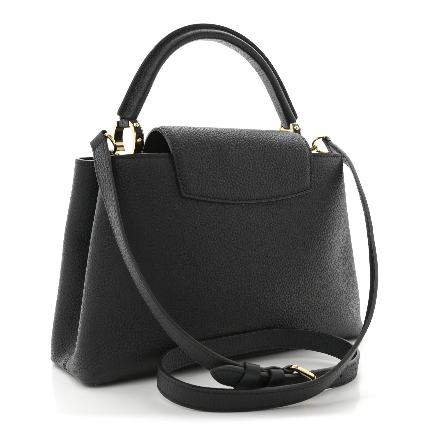 Louis Vuitton Taurillon Capucines PM Black 3 of 9
