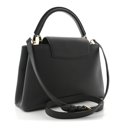 Louis Vuitton Taurillon Capucines PM Black 3 of 9