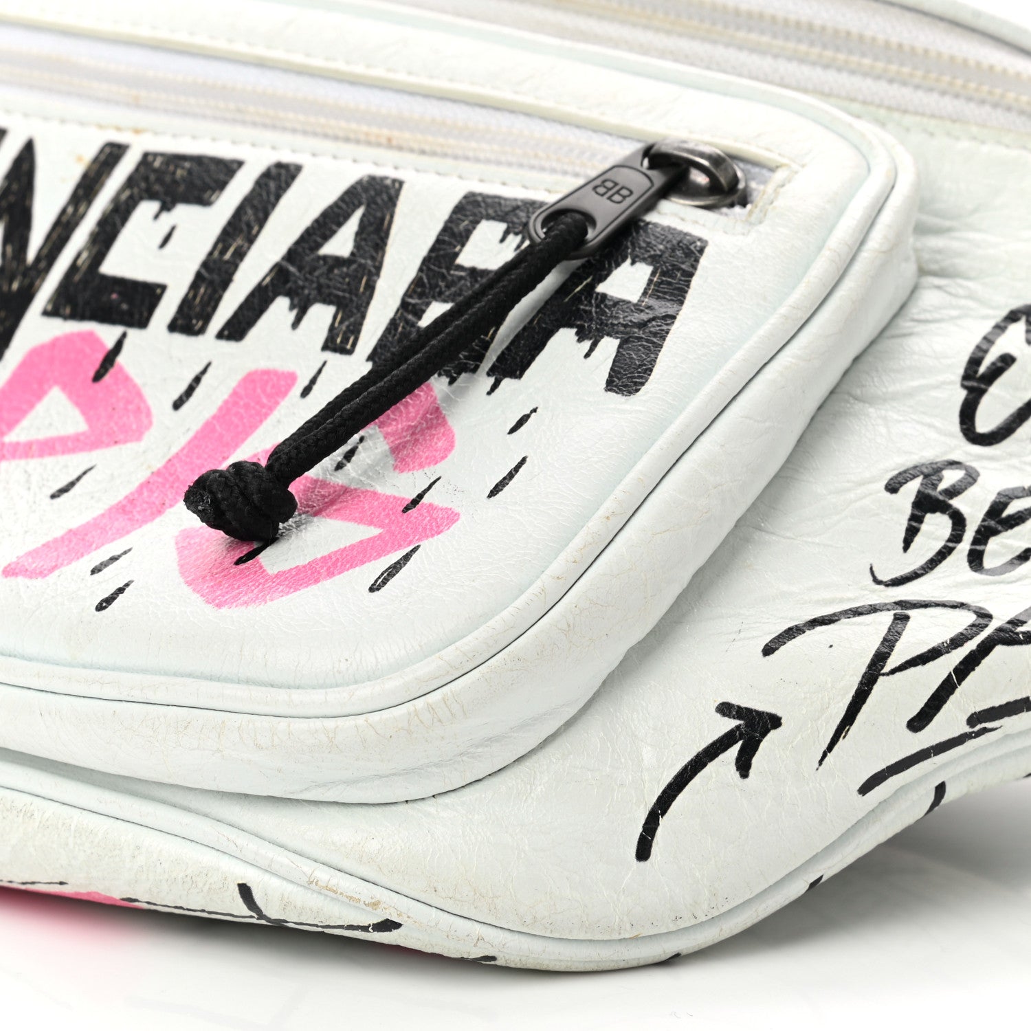 Balenciaga Agneau Arena Graffiti All Over Explorer Belt Bag White Multicolor 10 of 15