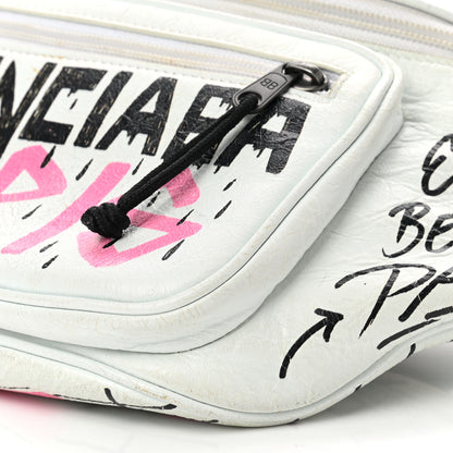 Balenciaga Agneau Arena Graffiti All Over Explorer Belt Bag White Multicolor 10 of 15