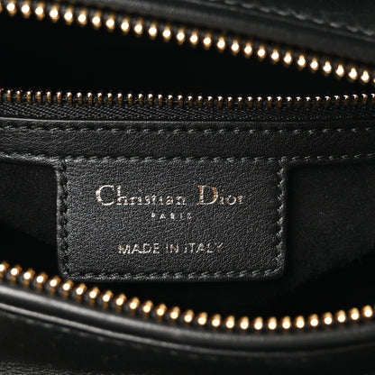Christian Dior Smooth Calfskin Embroidered Beaded Floral Medium Lady Dior Black Multicolor 6 of 10