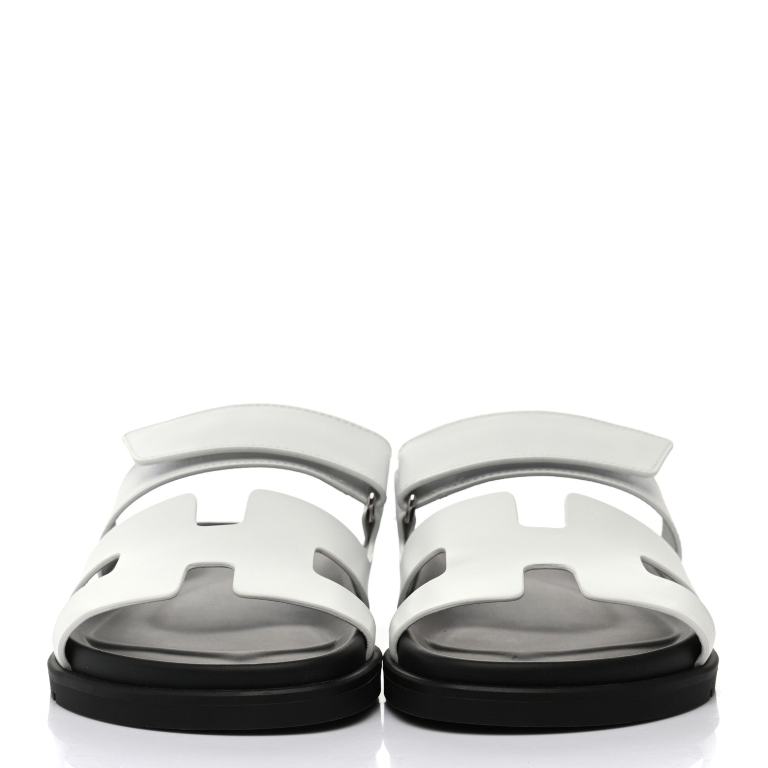 Hermes Calfskin Womens Chypre Sandals 38 White 2 of 8