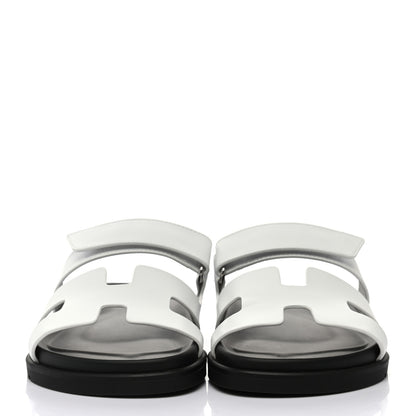 Hermes Calfskin Womens Chypre Sandals 38 White 2 of 8