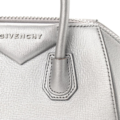 Givenchy Metallic Sugar Goatskin Mini Antigona Silver 16 of 19