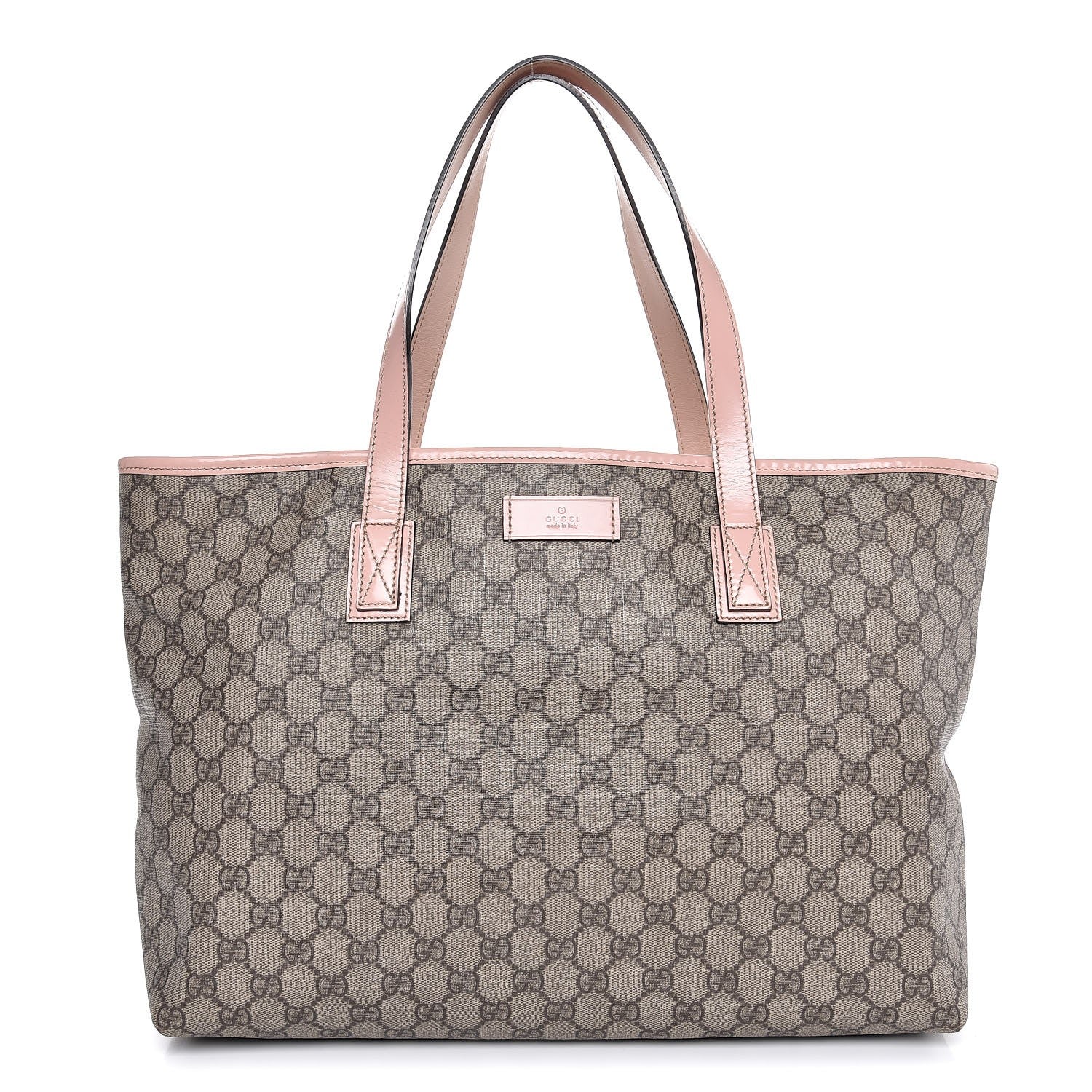 Gucci GG Supreme Monogram Medium Zippered Shopping Tote Pink 1 of 7
