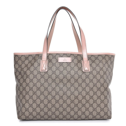 Gucci GG Supreme Monogram Medium Zippered Shopping Tote Pink 1 of 7