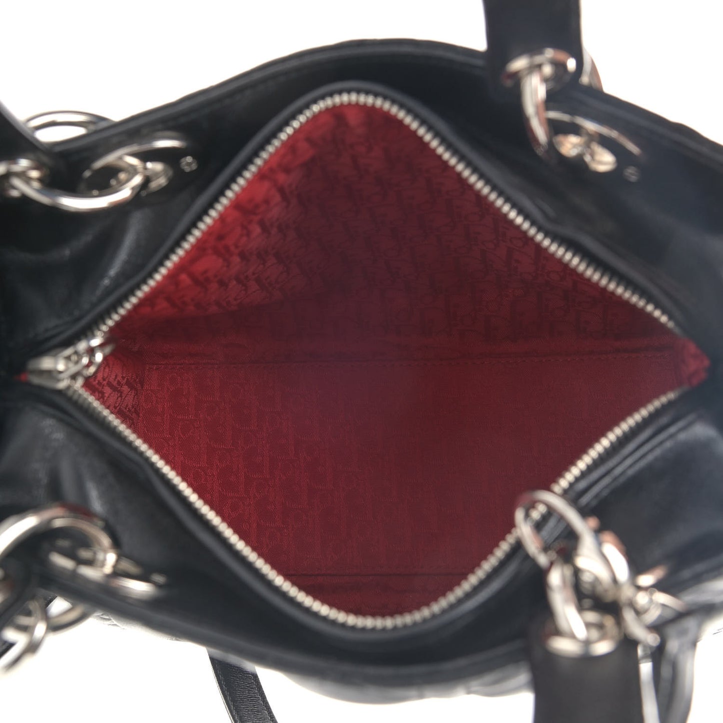 Lambskin Cannage Medium Lady Dior Black