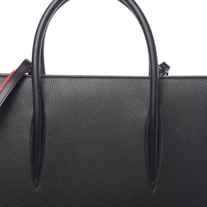 Christian Louboutin Calfskin Patent Studded Large Paloma Black 8 of 14