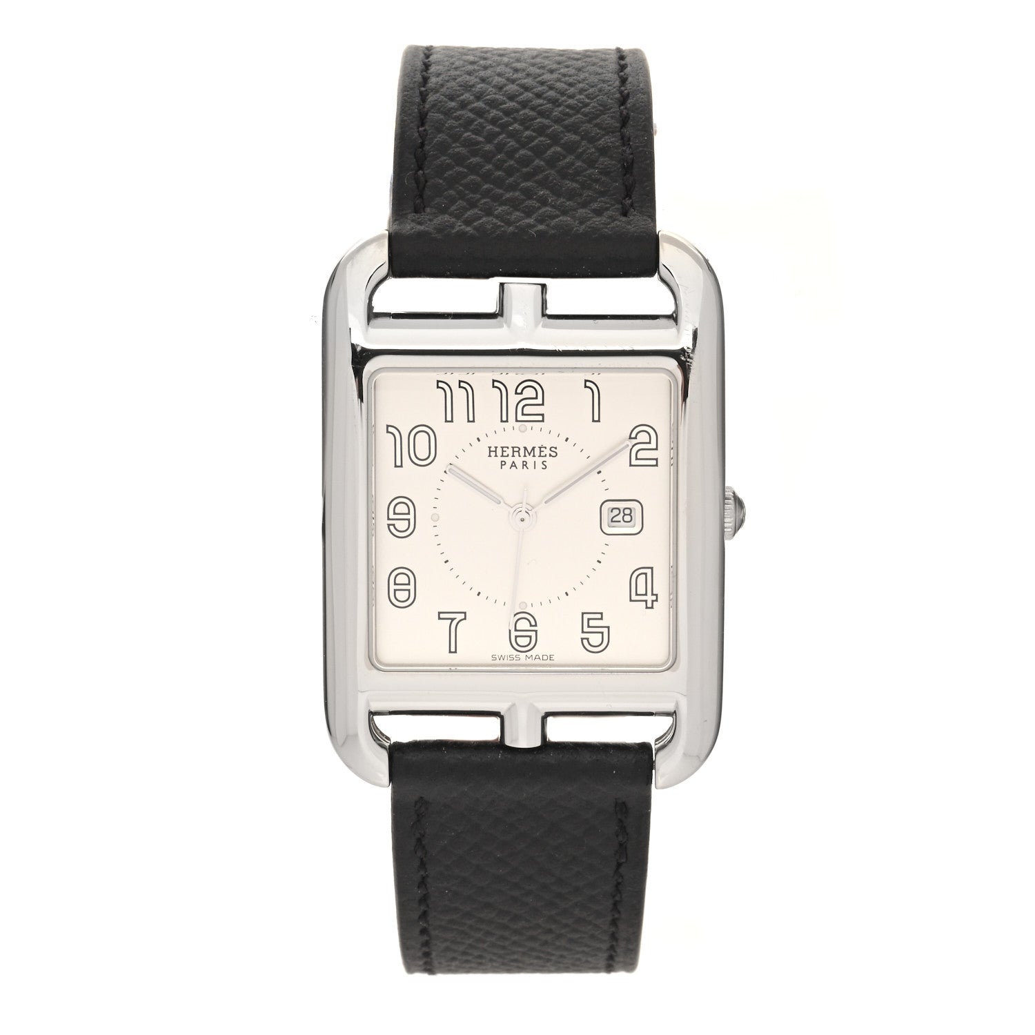 Hermes Stainless Steel Epsom 29mm Cape Cod Quartz Watch Noir 1 of 5