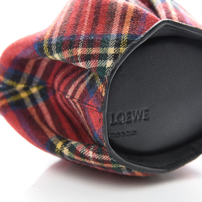 Loewe Wool Calfskin Mini Elephant Crossbody Bag Red Tartan 8 of 10