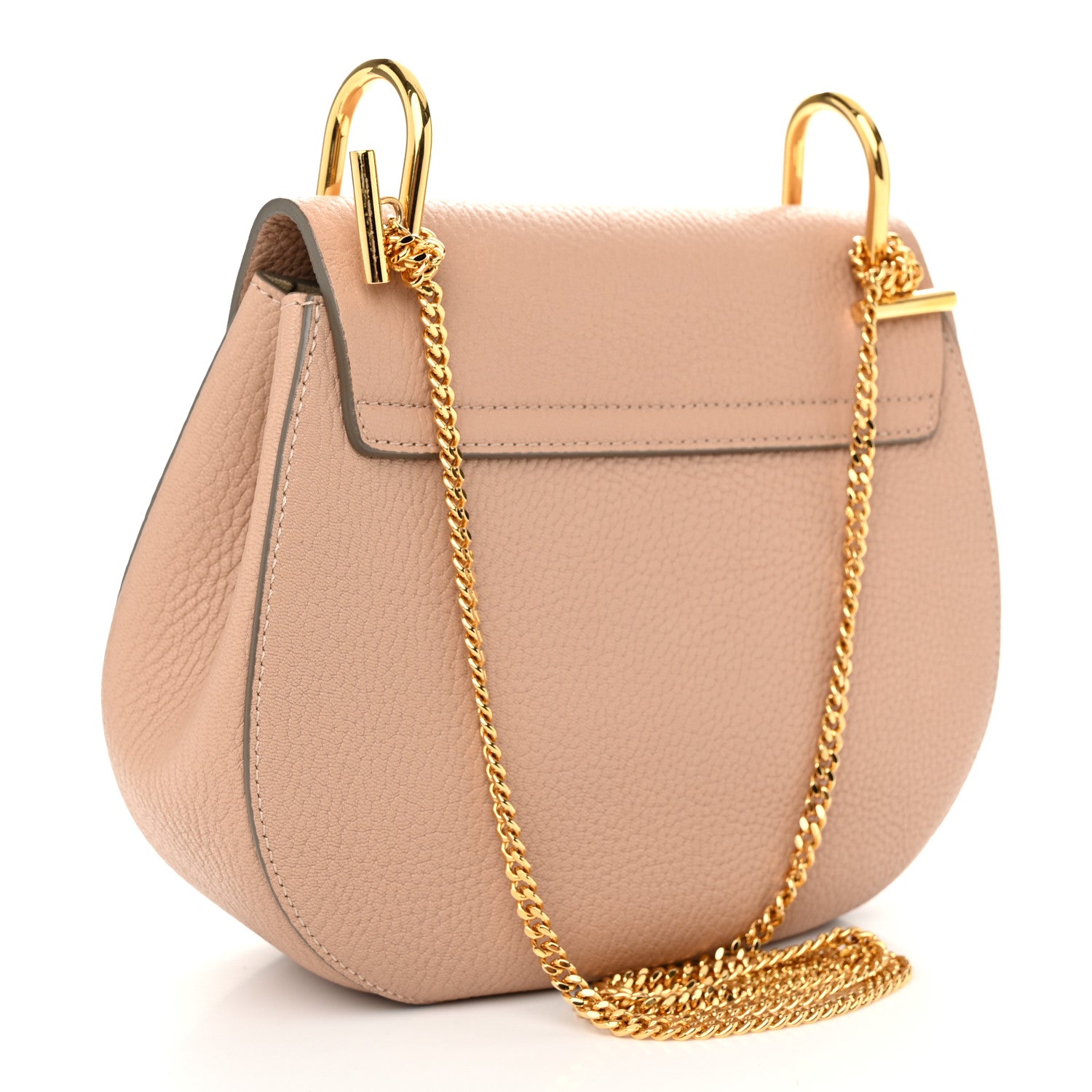 Chloe Grained Lambskin Drew Shoulder Bag Cement Pink 3 of 10