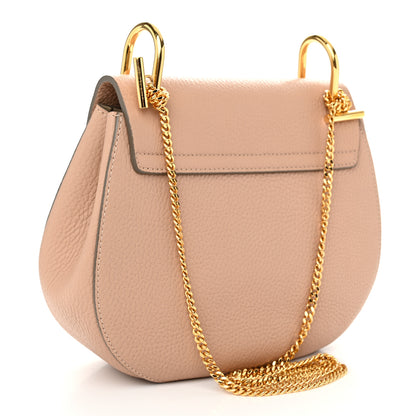 Chloe Grained Lambskin Drew Shoulder Bag Cement Pink 3 of 10