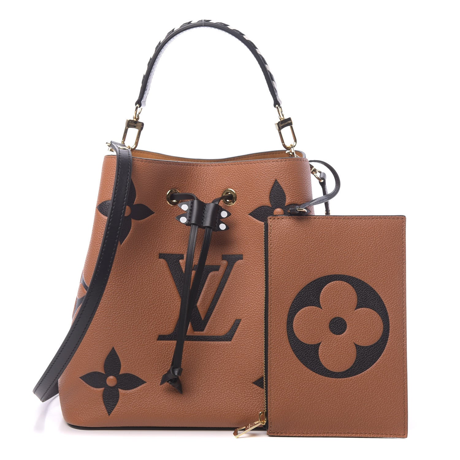Louis Vuitton Empreinte Monogram Giant Crafty Neonoe MM Caramel Black 1 of 10