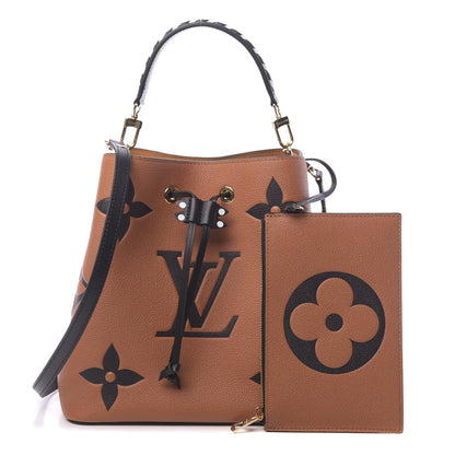 Louis Vuitton Empreinte Monogram Giant Crafty Neonoe MM Caramel Black 1 of 10