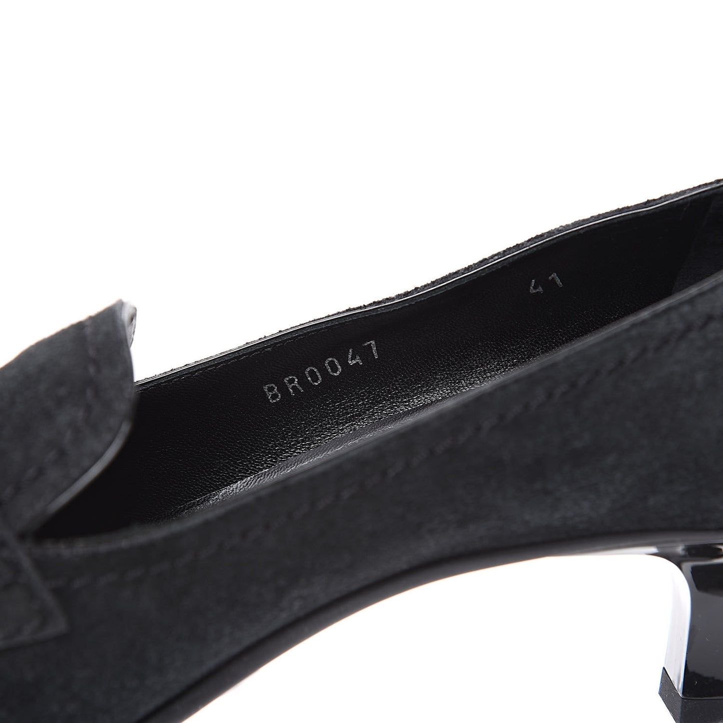 Suede Loafer Pump 41 Black
