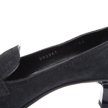 Louis Vuitton Suede Loafer Pump 41 Black 9 of 9