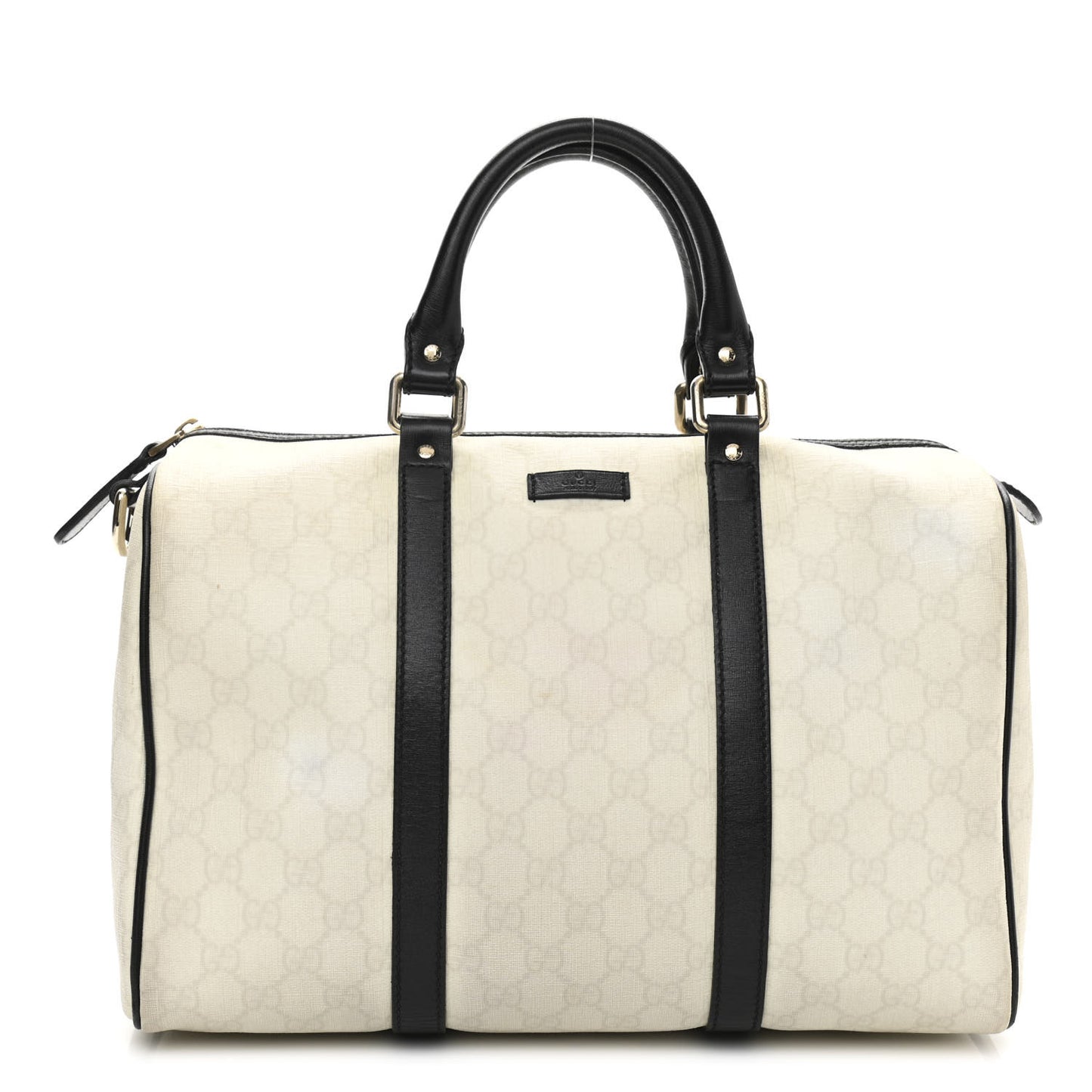 GG Plus Monogram Medium Joy Boston White Black