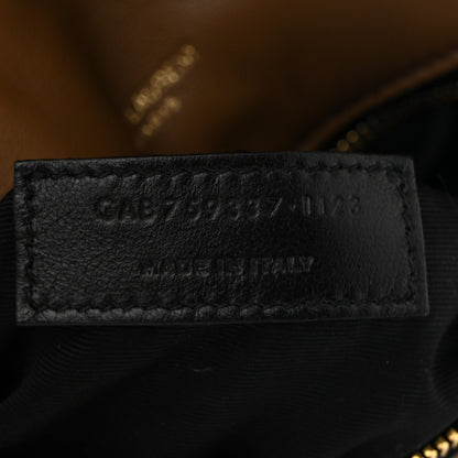 Saint Laurent Lambskin Quilted Toy Loulou Puffer Monogram Chain Satchel Dark Cork 7 of 10