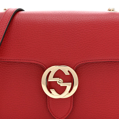 Gucci Dollar Calfskin Small Interlocking G Shoulder Bag Red 9 of 11
