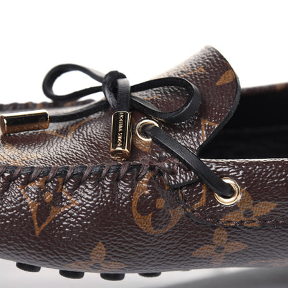 Louis Vuitton Monogram Arizona Car Shoe Moccasin Loafers 38 Macassar 10 of 11