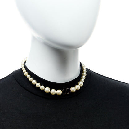 Christian Dior Pearl 30 Montaigne Choker Necklace Gold 2 of 6