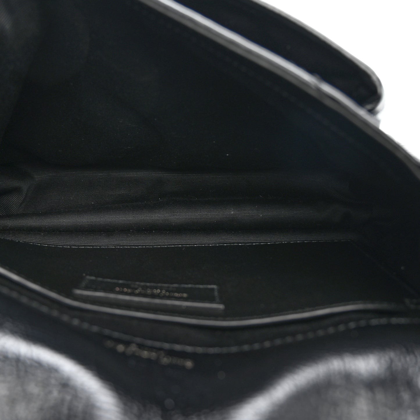 Crinkled Calfskin Matelasse Monogram Baby Niki Chain Satchel Black