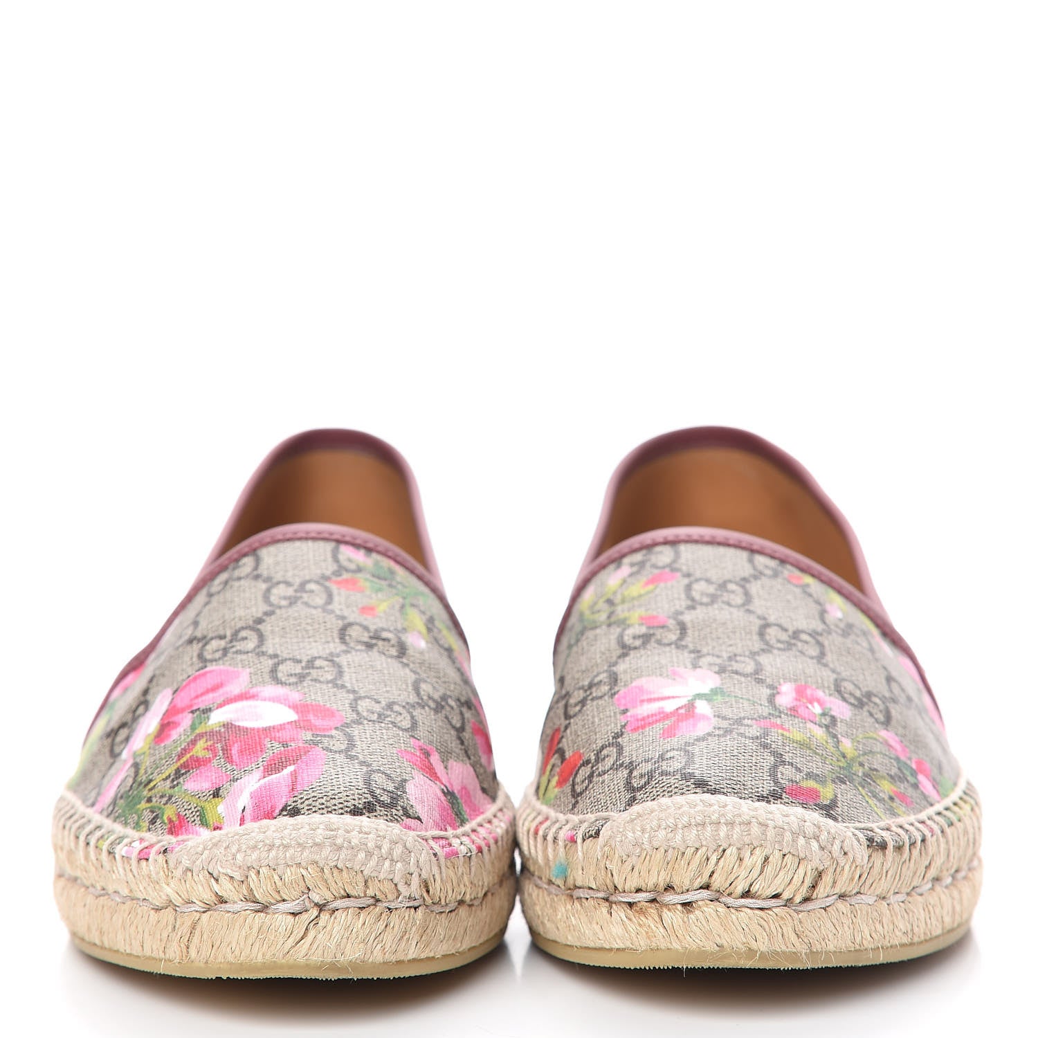 Gucci GG Supreme Monogram Blooms Espadrilles 42 Beige Multicolor Dry Rose 2 of 9