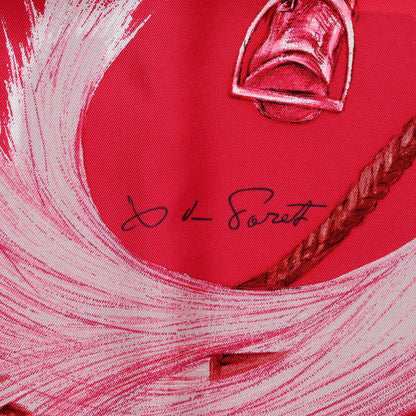 Hermes Silk A Propos de Bottes Scarf 90 Framboise Cassis Violine 3 of 7