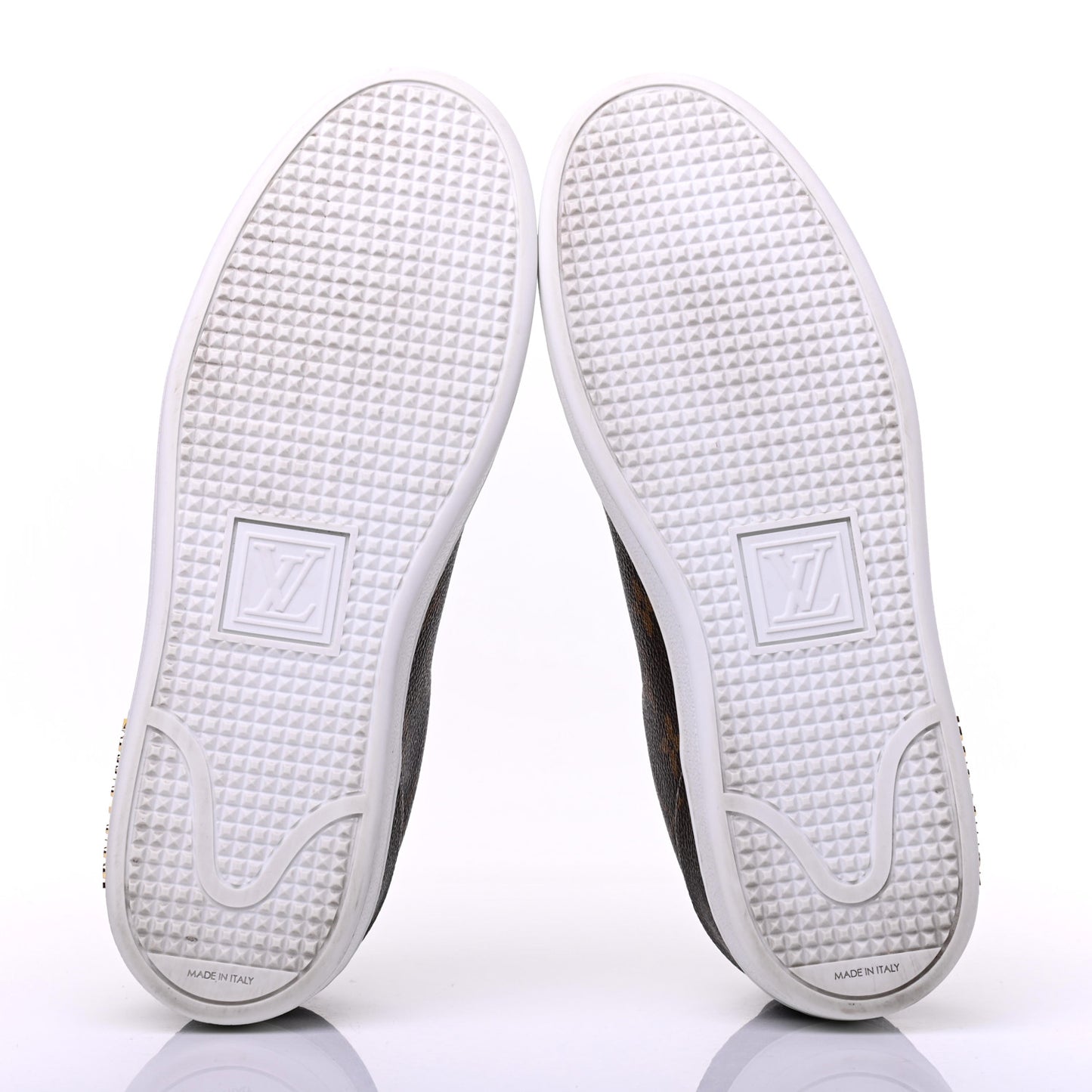 Calfskin Monogram LV Black Heart Sneakers 39 Cacao