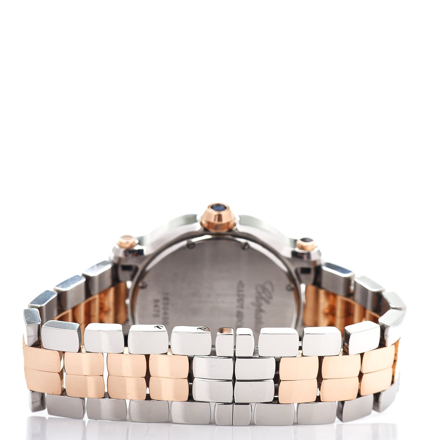Stainless Steel 18K Rose Gold 7 Diamond 36mm Happy Sport Quartz Watch