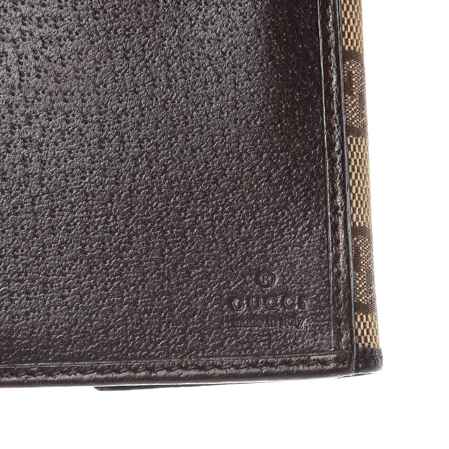 Gucci Monogram Metal Bar Continental Flap Wallet Beige Ebony Dark Brown 6 of 12