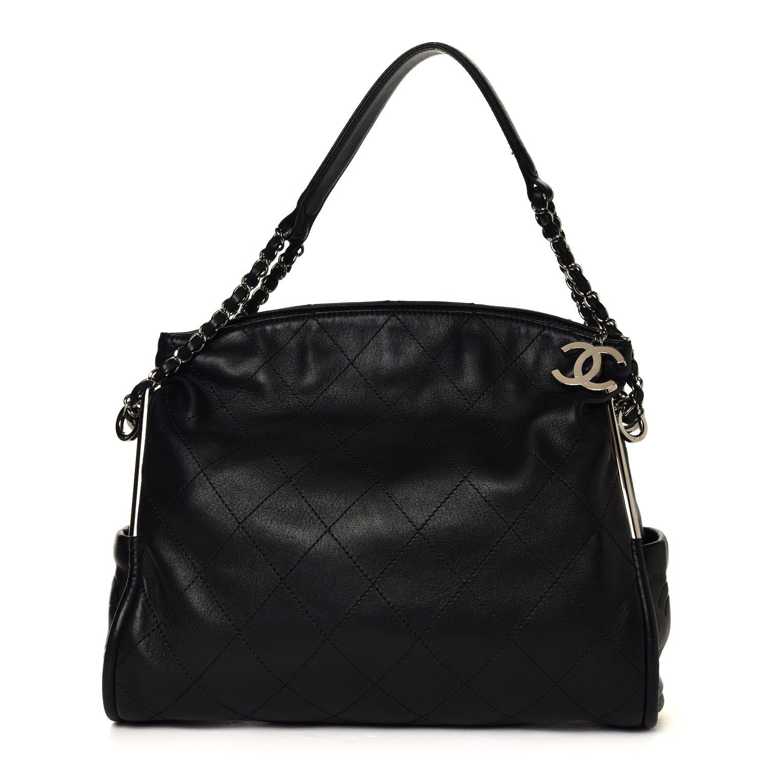 Chanel Lambskin Stitched Medium Ultimate Soft Tote Black 1 of 5