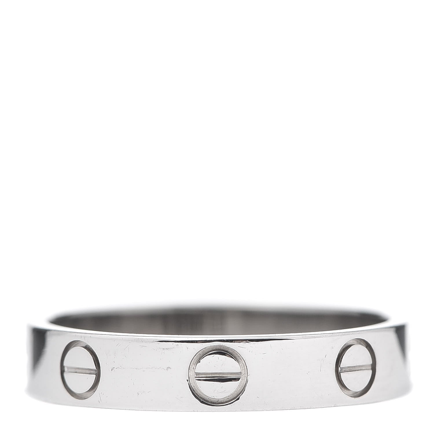 Cartier 18K White Gold 3.5mm LOVE Wedding Band Ring 52 6 1 of 5