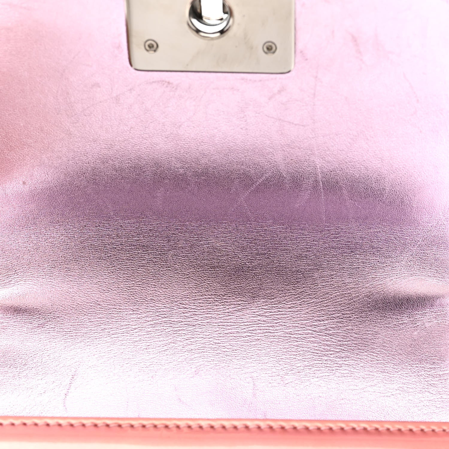 Chanel Metallic Patent Calfskin Quilted Small Boy Flap Pink 8 of 13