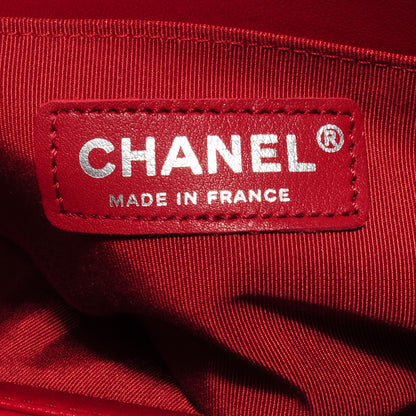 Chanel Lambskin Stitched Medium Boy Flap Red 7 of 11