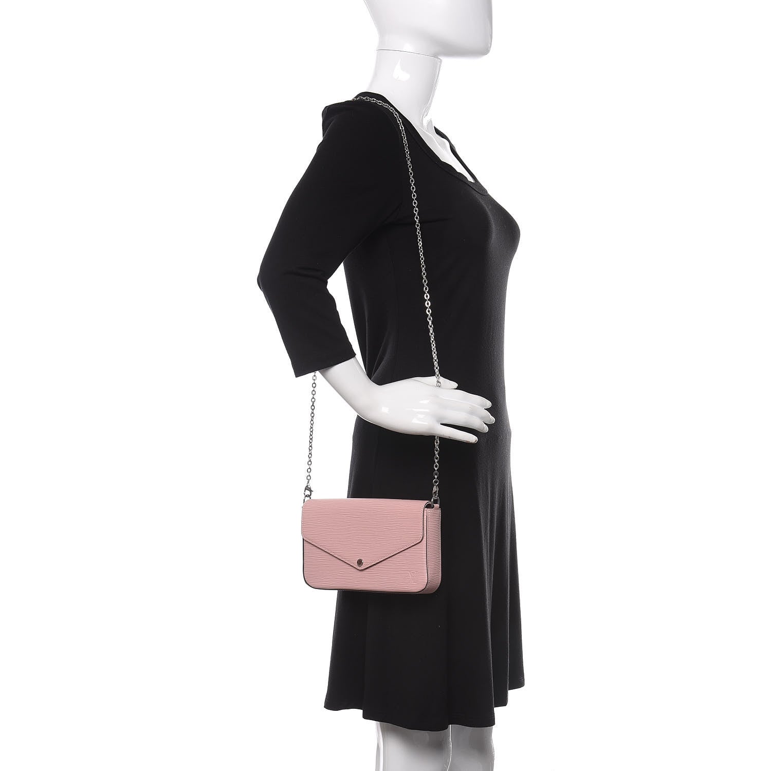 Louis Vuitton Epi Pochette Felicie Rose Ballerine 2 of 11