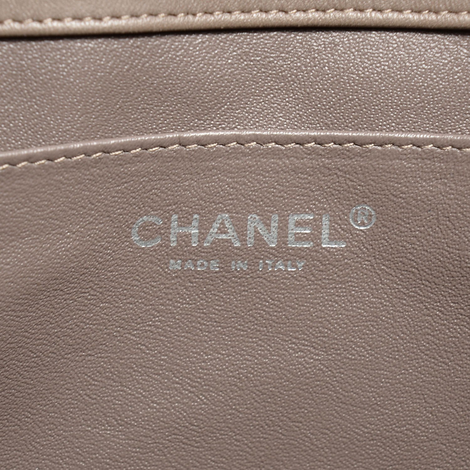 Chanel Patent Quilted Clutch with Chain Flap Grey 7 of 9