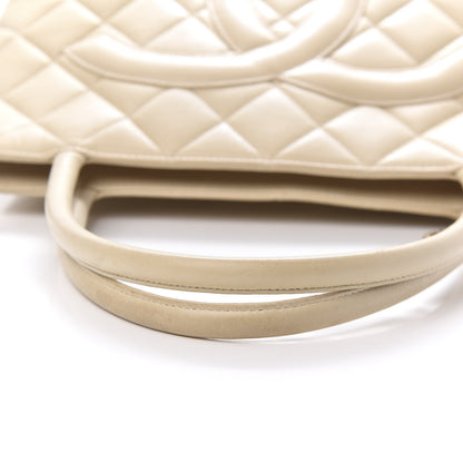 Chanel Lambskin Quilted Medallion Tote Light Beige 14 of 14