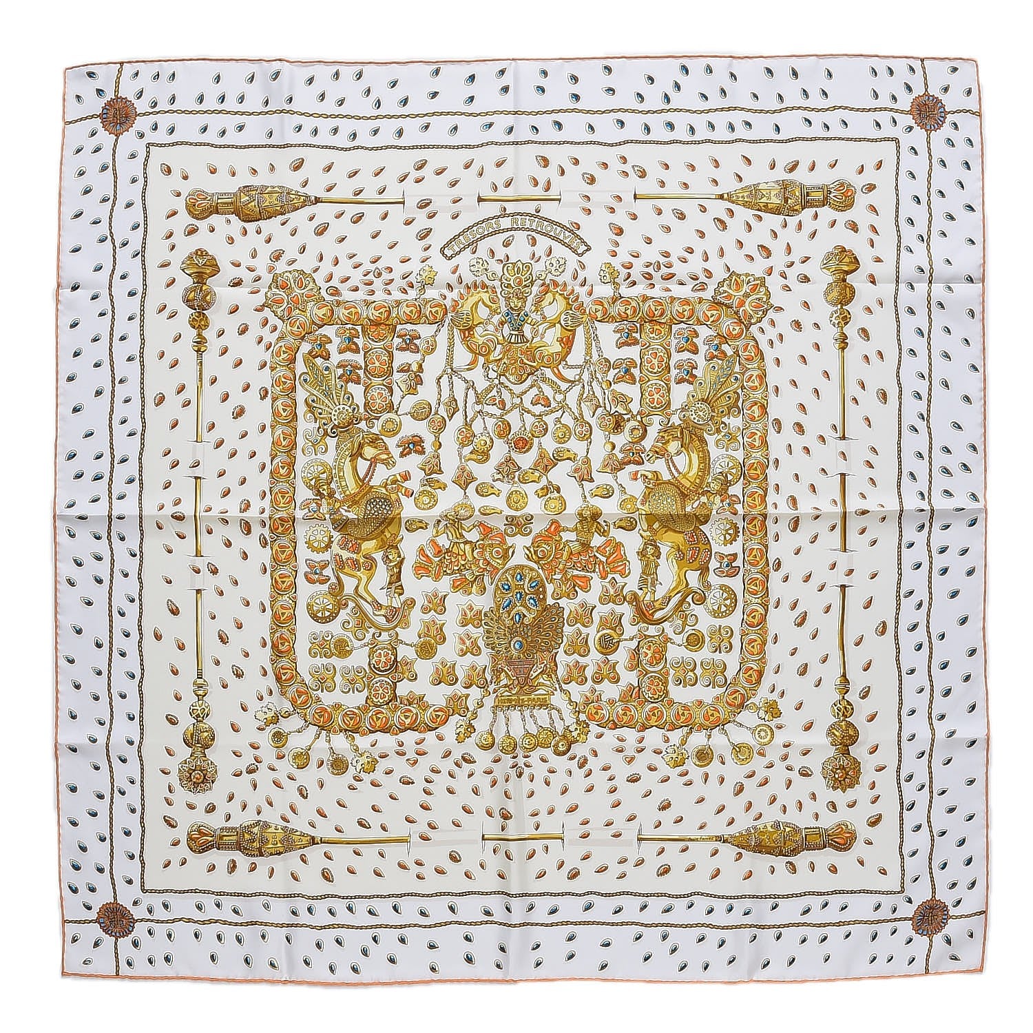 Hermes Silk Tresors Retrouves Scarf 90 1 of 4