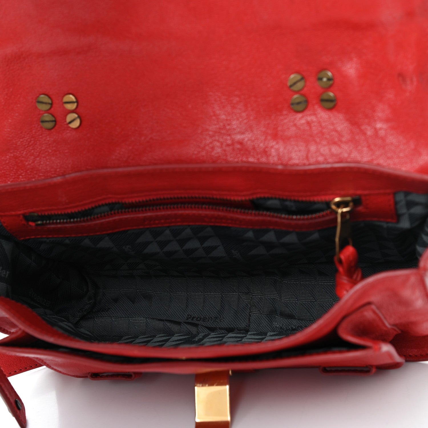 Proenza Schouler Lambskin Medium PS1 Satchel Red 4 of 14
