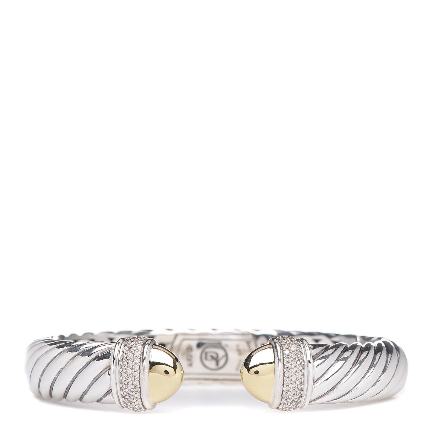 Sterling Silver 18K Yellow Gold Diamond 10mm Waverly Bracelet