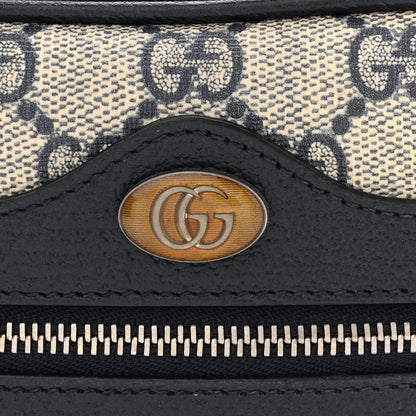 Gucci GG Supreme Monogram Textured Dollar Calfskin Web Mini Ophidia Shoulder Bag Beige Blue 12 of 12