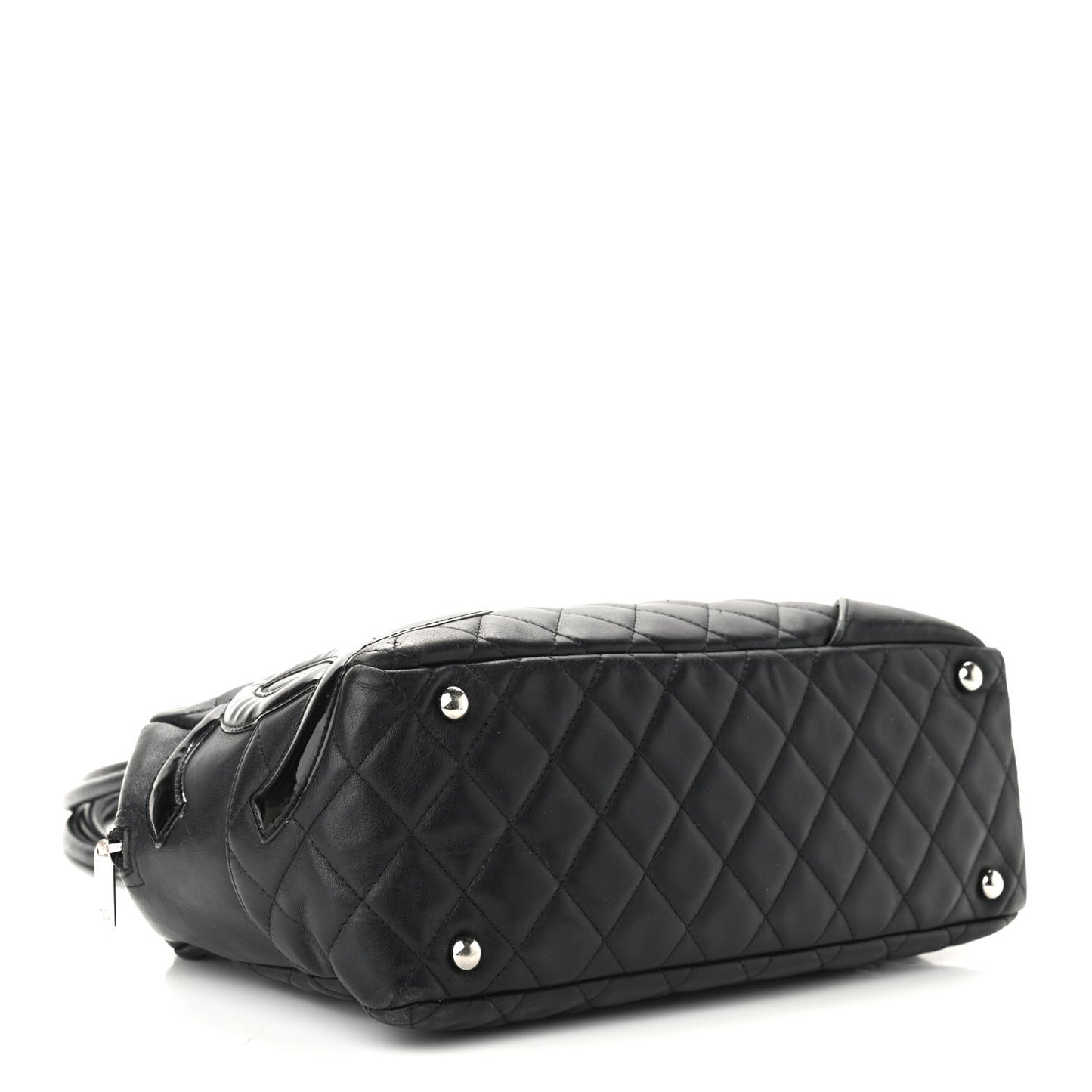 Calfskin Quilted Large Cambon Bowler Black