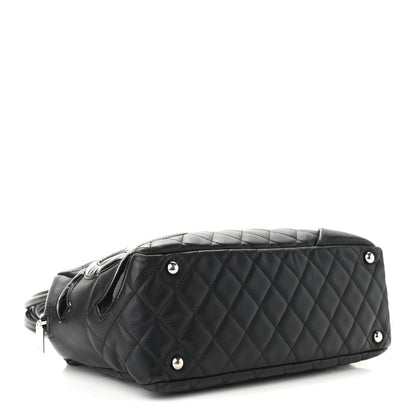 Chanel Calfskin Quilted Large Cambon Bowler Black 4 of 14