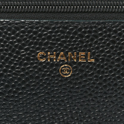 Chanel Caviar Quilted Wallet on Chain WOC Black 6 of 14