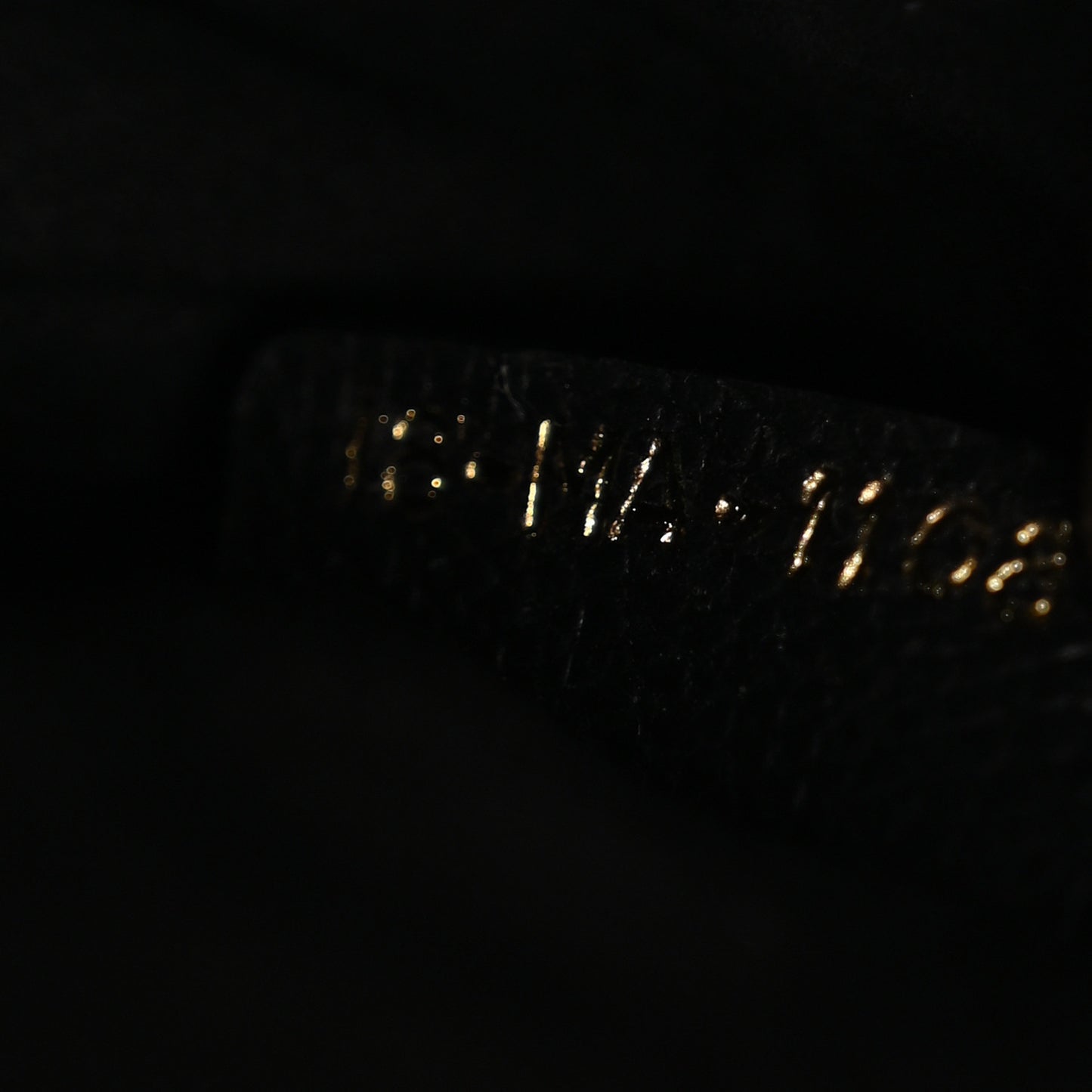 Grained Calfskin Mini Saddle Bag Black