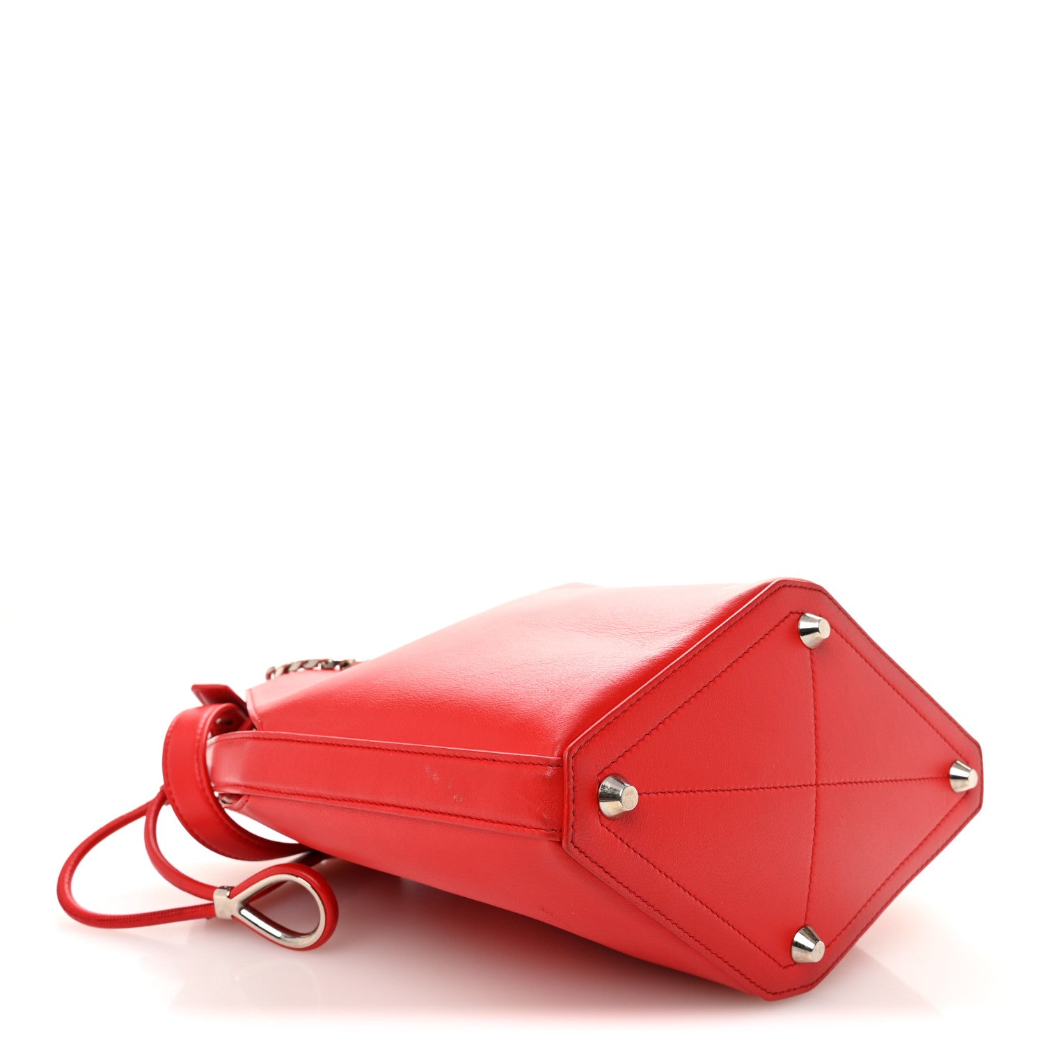 Alexander McQueen Calfskin The Bucket Bag Red 1784555 – FASHIONPHILE