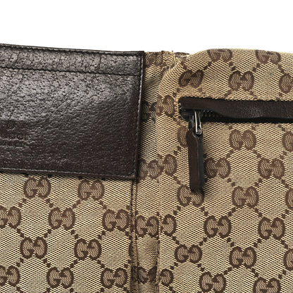 Gucci GG Monogram Double Pocket Belt Bag Dark Brown 8 of 10