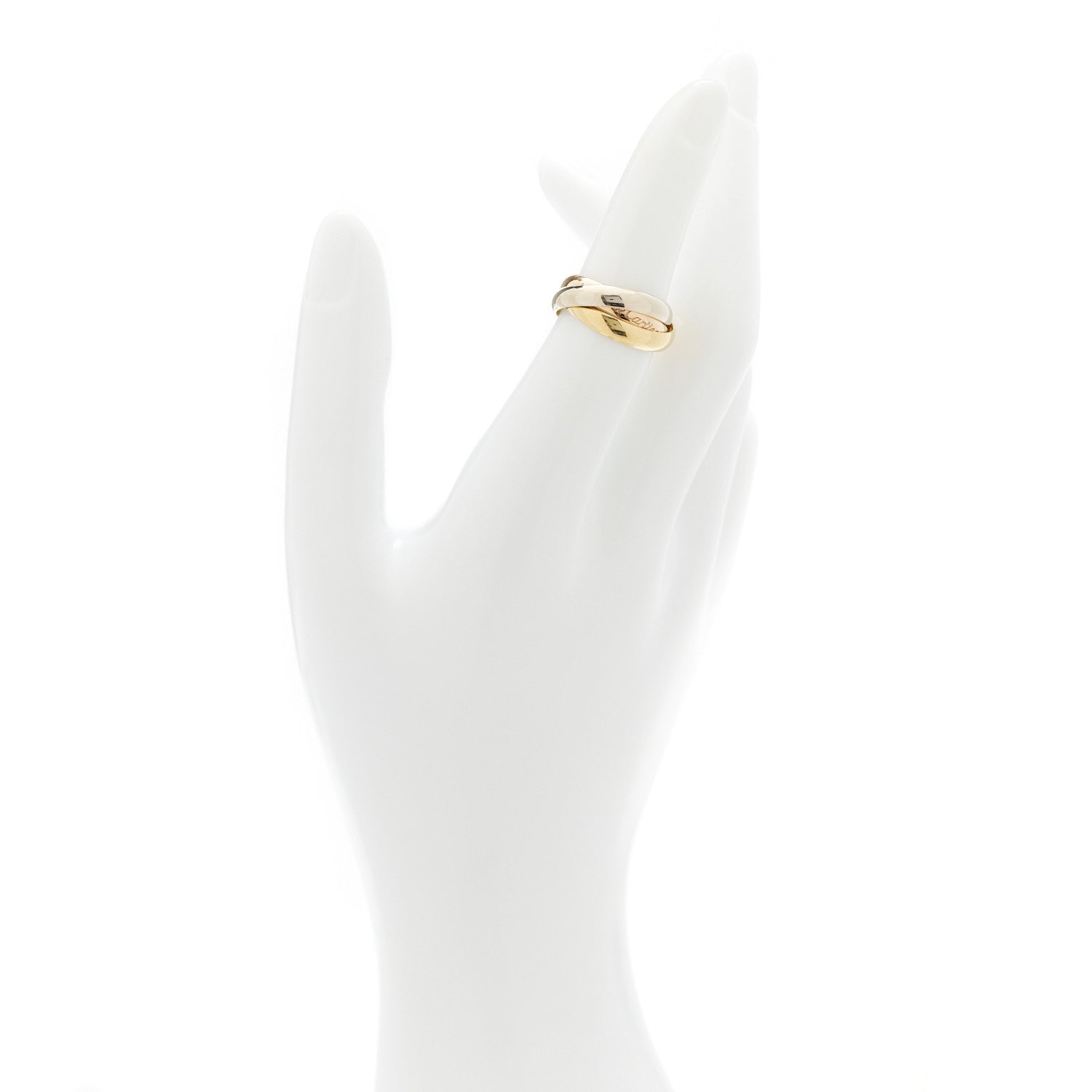 Cartier 18K Pink Yellow White Gold Classic Les Must De Cartier Trinity Ring 50 5.25 3 of 8